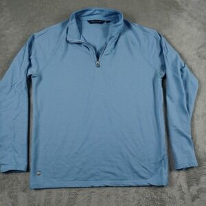 Peter Millar Pullover Mens Medium Merino Wool 1/4 Zip Sweater Stretch Lightweigh